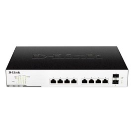 სვიჩი D-Link DGS-1100-10MP/C1A, 8-Port Gigabit, PoE+ Switch, Black